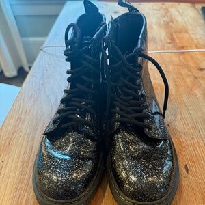 Black Cosmic Glitter Dr. Martens